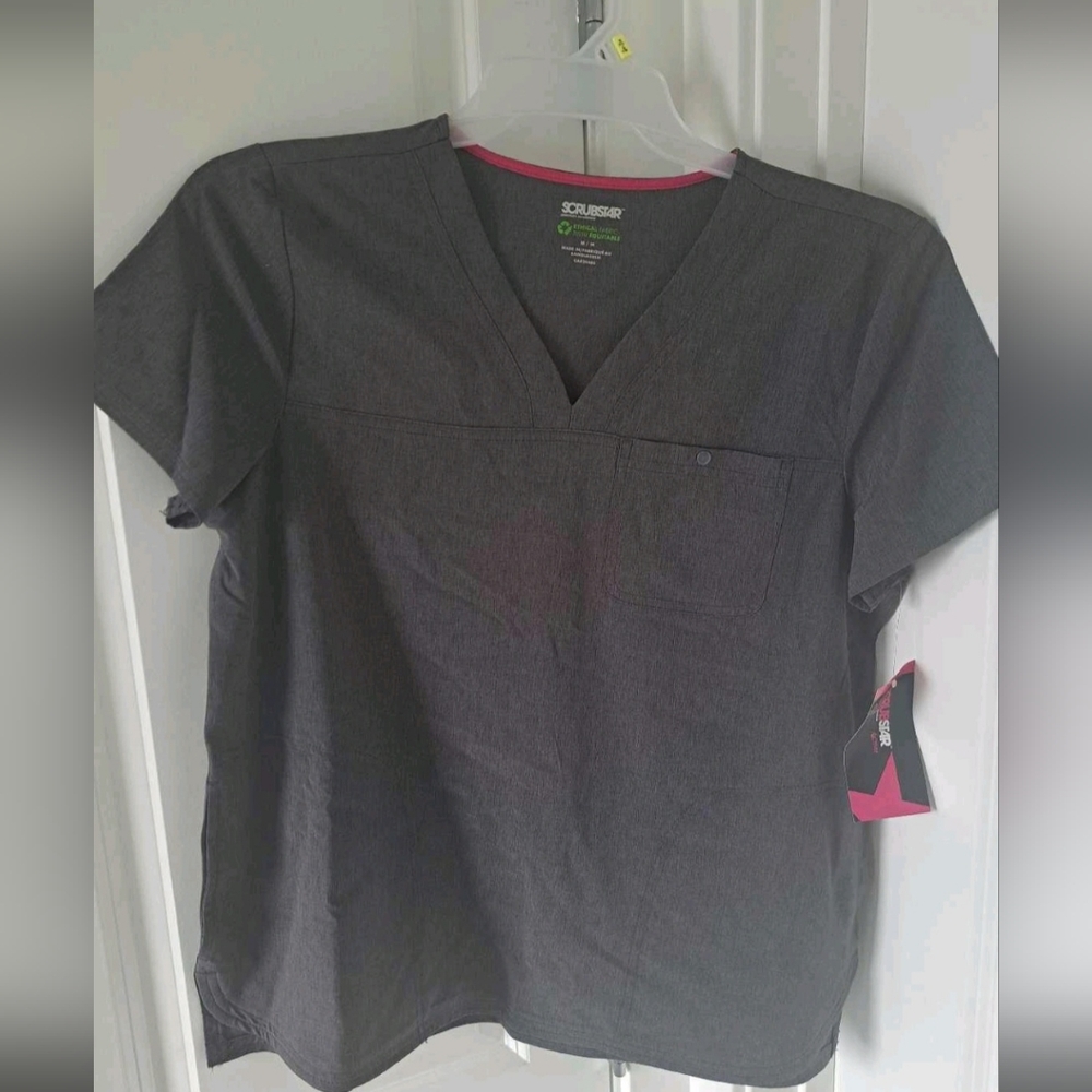 Brand New Scrubstar Active Gray Women's Scrub Top